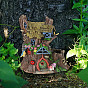 Wood Elf Fairy Door Figurines Ornaments, for Garden Courtyard Tree Decoration