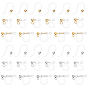36Pcs 6 Style Eco-Friendly Plastic & Stainless Steel Clip-on Earring Findings