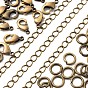 Diy jewelry making kits, incluyendo 10 m cadenas de latón retorcidas, 100 piezas de anillos de salto abiertos, 30 Uds cierres de pinza de langosta