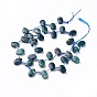 Perles naturelles apatite brins, perles percées, facette, larme