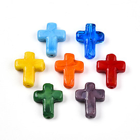 Бусины лэмпворк , крестик