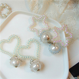 Transparent Hairband with Pearl Mermaid Princess Star Heart Hair Accessories for Women.