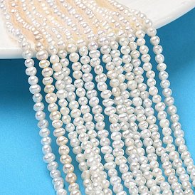 Natural Cultured Freshwater Pearl Beads Strands, Grade 3A, Potato