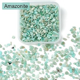 50G Natural Amazonite Chip Beads, No Hole/Undrilled