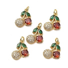 Латунные микро проложить кубического циркония подвески, черри прелести, стойки покрытие, долговечный, без свинца и без кадмия, с целью перехода в кольце