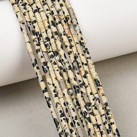 Natural Dalmatian Jasper Beads Strands, Column
