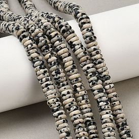 Природные яшмы далматин бисер нитей, рондель