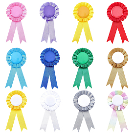 12шт. 12 цвета, значки в форме ленты, железные значки, пластиковые пуговицы-булавки-броши для вечеринки