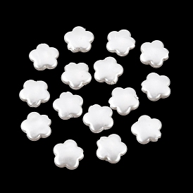 Cuentas de perlas de imitación de plástico abs, flor