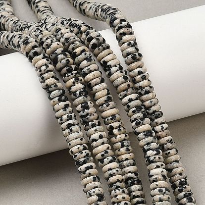 Природные яшмы далматин бисер нитей, рондель