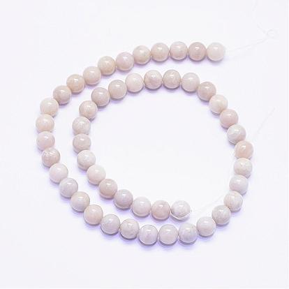 Malachite naturelles brins de perles, ronde