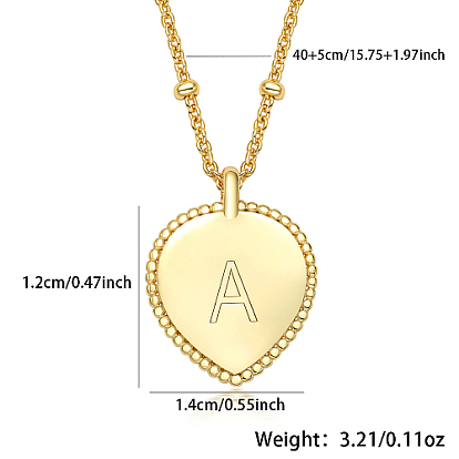 925 Sterling Silver Satellite Chains Pendant Necklaces, Heart, Golden