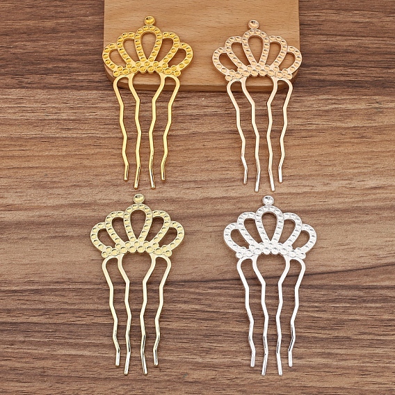 Гребень для волос из сплава, кабошон настройки, корона