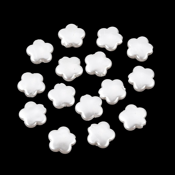 Perles de nacre en plastique ABS, fleur