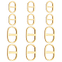 12Pcs 2 Styles 304 Stainless Steel Connector Charms, Oval