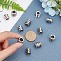 Unicraftale 304 Stainless Steel Beads, Large Hole Beads, Groove Column