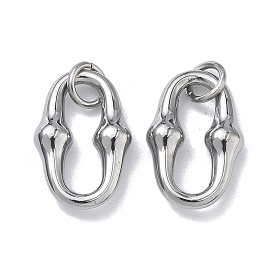 304 подвески из нержавеющей стали, овальный шарм