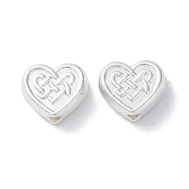 Alloy Beads, Long-Lasting Plated, Heart