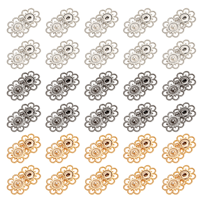 30шт. 3 цвета полые литые кнопки, швейные принадлежности, цветок