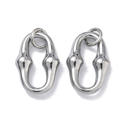 304 подвески из нержавеющей стали, овальный шарм