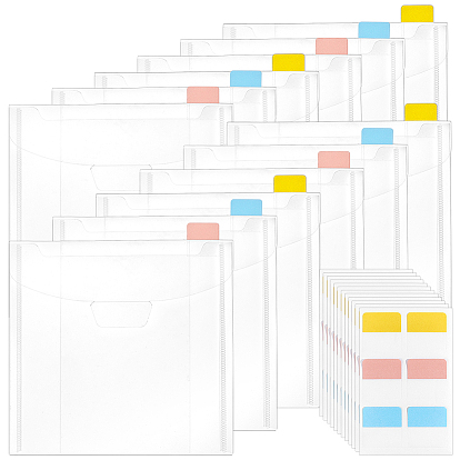 40шт. карманы для файлов из полипропилена, 20 листы водонепроницаемые вкладки для животных, стикеры-флажки этикетки букмекерские конторы для папок