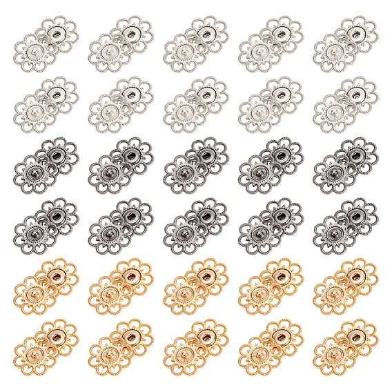 30шт. 3 цвета полые литые кнопки, швейные принадлежности, цветок