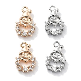 Подвески из прозрачного кубического циркония с микропейвом