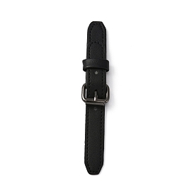 PU Imitation Leather Sew on Toggle Buckles, Tab Closures, Cloak Clasp Fasteners, with Iron Roller Buckles