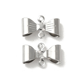 304 Stainless Steel Connector Charms, Bowknot