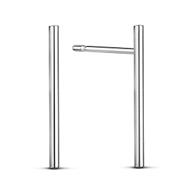 Shegrace diseño simple 925 pendientes de plata de ley, con la barra