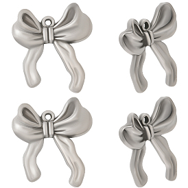 20 шт. 304 подвески из нержавеющей стали, очарование бантом, анти-тускнение, ионное покрытие (ip)