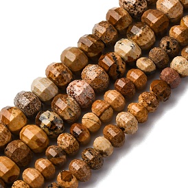 Естественного изображения яшмы бисер нитей, граненые, тыква