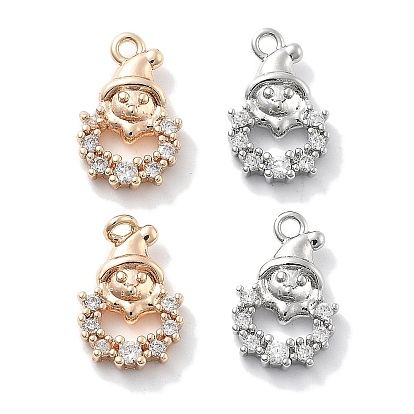 Подвески из прозрачного кубического циркония с микропейвом