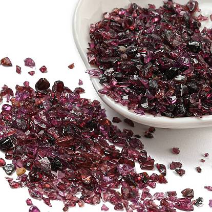 Natural Garnet Chip Beads, Tumbled Stone, No Hole/Undrilled