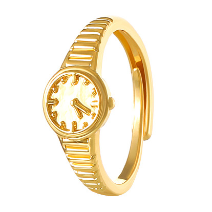 Brass Watches Shape Adjustable Rings