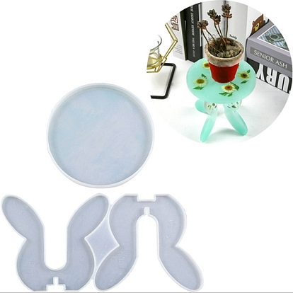 Moules en silicone pour porte-vase de qualité alimentaire, moules de dessous de verre en résine, pour la résine UV, fabrication artisanale de résine époxy