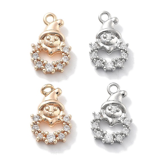 Подвески из прозрачного кубического циркония с микропейвом