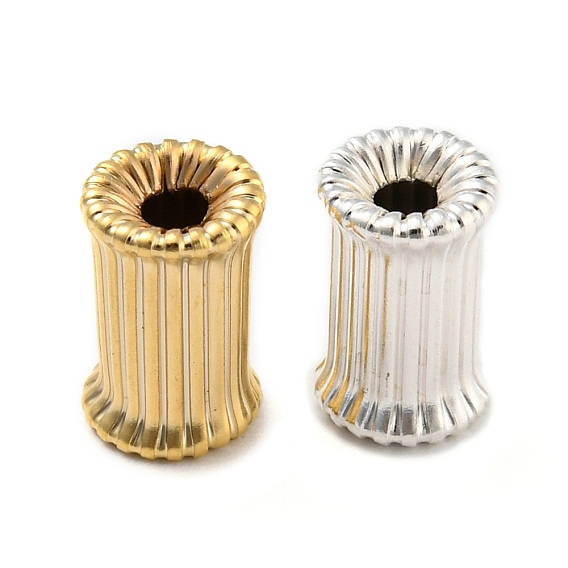 Экологичные латунные бусины, без кадмия и без свинца, гофрированная колонна