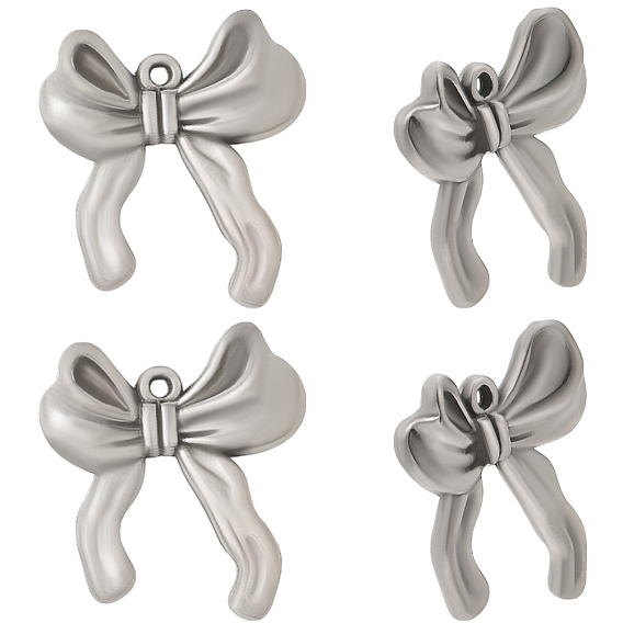 20 шт. 304 подвески из нержавеющей стали, очарование бантом, анти-тускнение, ионное покрытие (ip)