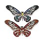 Брошь-булавка в виде бабочки со стразами, значок из сплава для рюкзака