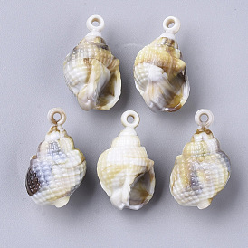 Acrylic Pendants, Imitation Gemstone Style, Cone Shell