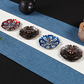 Alloy Incense Burners, Lotus & Gourd Incense Holders, Home Office Teahouse Zen Buddhist Supplies