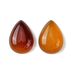Natural Carnelian Cabochons, Dyed & Heated, Teardrop
