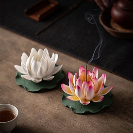 Lotus Ceramics Incense Burners Holder, Aromatherapy Furnace Home Decorative