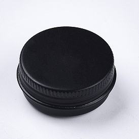 Round Aluminium Tin Cans, Aluminium Jar, Storage Containers for Cosmetic, Candles, Candies, with Screw Top Lid