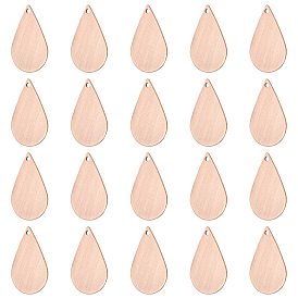 Brass Pendants, Stamping Blank Tag, Teardrop
