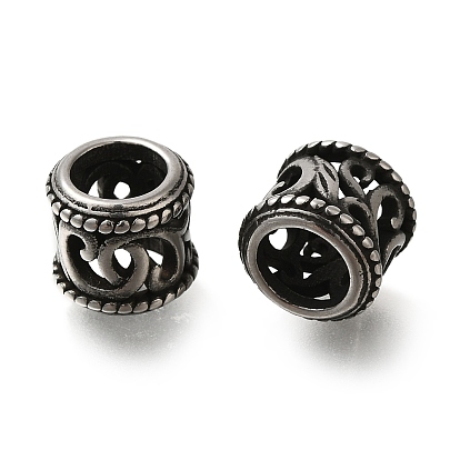 304 из нержавеющей стали европейские шарики, бусины с большим отверстием, Полая колонна