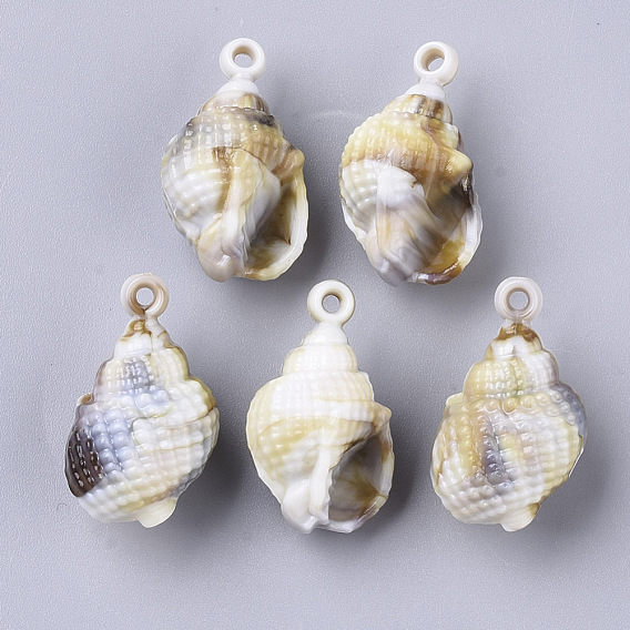 Acrylic Pendants, Imitation Gemstone Style, Cone Shell