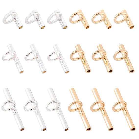 18шт 6 стили латунные трубчатые дужки, петля под залог, трубка