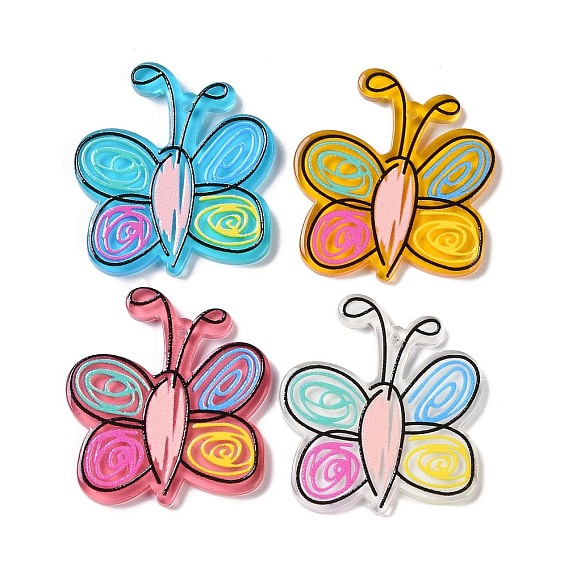 Акриловые подвески, бабочка